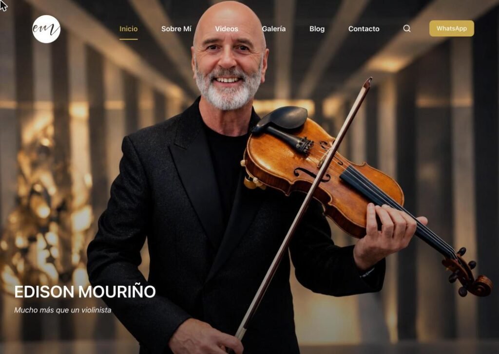 Diseño web Uruguay: sitio de Edison Mouriño hecho por Humanky