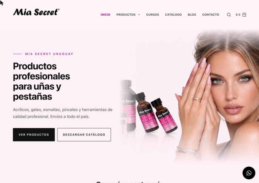 Diseño web Uruguay: sitio de Mia Secret hecho por Humanky